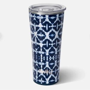 Swig Indigo Isles 32oz Insulated Tumbler - Blue and white